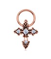 Designer Cross Nipple Piercing Closure Ring DCRS-130